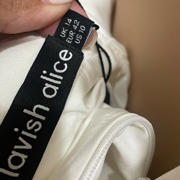 Lavish Alice White Asymmetrical One-Shoulder Cocktail Dress - Picture 4 of 16